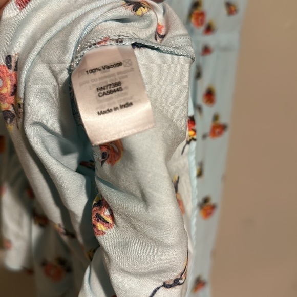 Blue Floral Print Fit & Flare Dress - Picture 7 of 8